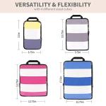 BAGAIL Transparent Compression Packing Cubes, Clear and Visible Travel Packing Organizer for backpack and suitcase(Transparent 4 set)