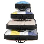 BAGAIL Transparent Compression Packing Cubes, Clear and Visible Travel Packing Organizer for backpack and suitcase(Transparent 4 set)