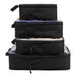 BAGAIL Transparent Compression Packing Cubes, Clear and Visible Travel Packing Organizer for backpack and suitcase(Transparent 4 set)