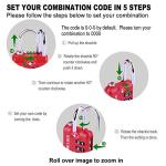 SURE LOCK TSA Approved 3 Digit Luggage Locks with Zinc Alloy Body and Hardened Steel Shackle to Lock Travel Suitcase (RED 2 Pack)