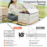 Hanke Multifunctional 26 Inch Checked Luggage Hard Shell Suitcases with Wheels Travel Trunk Style Luggage Large Rolling Suitcase for Women Men(Ivory White)