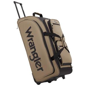 Wrangler Wesley Rolling Duffel Bag, Tannin, Large 30-Inch