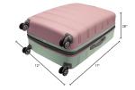 Rockland Melbourne Hardside Expandable Luggage with Spinner Wheels, Mint, Checked Large 28"