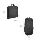 Amazon Basics 43" Premium Garment Bag for Travel, Suit Bag with Shoulder Strap for Suits and Dresses, 1680D Polyester Fabric, Exterior/Interior Pockets, Leather-reinforced Corners, Trifold, Black