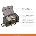 Briggs & Riley 27" Medium Upright Duffle - Checked Luggage for Travel, Suitcases with Wheels, Softside Rolling Bag for Men & Women, Self-Repairing Zipper - ZDX Collection, Hunter