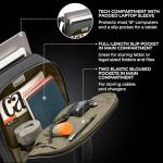 Briggs & Riley Slim Expandable Backpack - Carry On Travel Backpack for Women & Men, Personal Item Bag, Self-Repairing Zippers, Padded Straps, Fits up to 16" Laptop - HTA Collection, Black