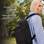 Briggs & Riley Slim Expandable Backpack - Carry On Travel Backpack for Women & Men, Personal Item Bag, Self-Repairing Zippers, Padded Straps, Fits up to 16" Laptop - HTA Collection, Black