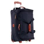 Bric's X-Bag Rolling Duffel Bag - 21 Inch Carry On Travel Bag for Men and Women - Luxury Weekender Luggage - Navy