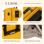 Bric's B|Y Ulisse Spinner Suitcase - 21 Inch Carry-On Luggage - Hard Exterior and TSA-Approved Lock - Mango