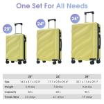 Merax Luggage Set 3 Piece, Lightweight Durable ABS Suitcases with Spinner Wheels and TSA Lock, Carry-on & Checked Travel Luggage