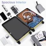 Merax Luggage Set 3 Piece, Lightweight Durable ABS Suitcases with Spinner Wheels and TSA Lock, Carry-on & Checked Travel Luggage