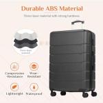 Sweetcrispy 20-Inch Hard Shell Expandable Spinner Suitcase