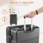 Sweetcrispy 20-Inch Hard Shell Expandable Spinner Suitcase