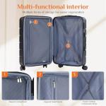 Sweetcrispy 20-Inch Hard Shell Expandable Spinner Suitcase