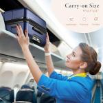 Sweetcrispy 20-Inch Navy Blue Hard Shell Carry-On Suitcase
