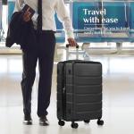 Sweetcrispy 20-Inch Hard Shell Expandable Spinner Suitcase