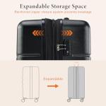 Sweetcrispy 20-Inch Hard Shell Expandable Spinner Suitcase