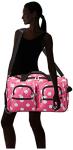 Rockland 22" Pink Dot Rolling Duffel Bag