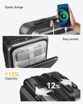 LUGGEX 20-Inch Expandable Carry-On with USB Port