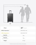 LUGGEX 27" Expandable Spinner Hard Shell Suitcase