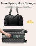 LUGGEX Expandable Carry On Luggage with Cup Holder