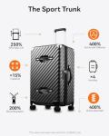 LUGGEX 28-Inch Expandable Hard Shell Suitcase