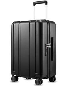 LUGGEX 20-Inch Black Hard Shell Carry On