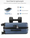 LUGGEX 20-Inch Black Hard Shell Carry On