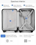 LUGGEX 20-Inch Black Hard Shell Carry On