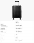 LUGGEX 20-Inch Black Hard Shell Carry On