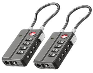 LUGGEX TSA Approved 4-Digit Combination Luggage Lock