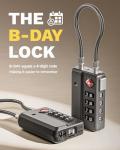 LUGGEX TSA Approved 4-Digit Combination Luggage Lock