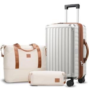 LUGGEX 3-Piece Expandable Carry-On Luggage Set