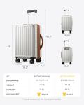 LUGGEX 3-Piece Expandable Carry-On Luggage Set