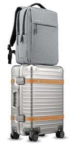 LUGGEX Aluminum Carry-On Luggage with Wheels