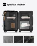 LUGGEX Aluminum Carry-On Luggage with Wheels
