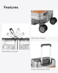 LUGGEX Aluminum Carry-On Luggage with Wheels