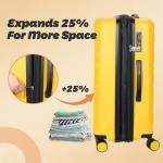 Rosamo Yellow Hardshell 2-Piece Luggage Set