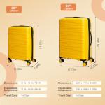 Rosamo Yellow Hardshell 2-Piece Luggage Set