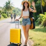 Rosamo Yellow Hardshell 2-Piece Luggage Set