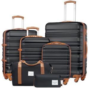 6 Piece Hardshell Luggage Set with Spinner Wheels
