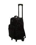 Rockland 17-Inch Black Rolling Backpack