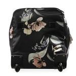 BEBE Black Floral 30" Rolling Duffel Bag