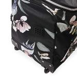 BEBE Black Floral 30" Rolling Duffel Bag