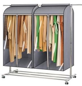 MISSLO 43" Garment Bags with Clear Window – 2 Pack