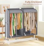 MISSLO 43" Garment Bags with Clear Window – 2 Pack