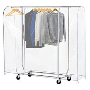 Clear Dustproof Garment Rack Cover with Zippers