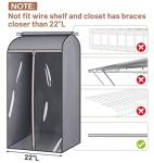 MISSLO 43" Garment Bags with Clear Window – 2 Pack