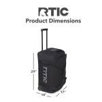 RTIC Rolling Duffle Bag with Wheels - Black