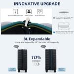 HanTrip 28 Inch Luggage Hard Shell Suitcases, Expandable Travel Checked Luggage 28 Inch, Large Check In Luggage with Spinner Wheels Cup Holder Charger Built in Lightweight Suitcase, Black